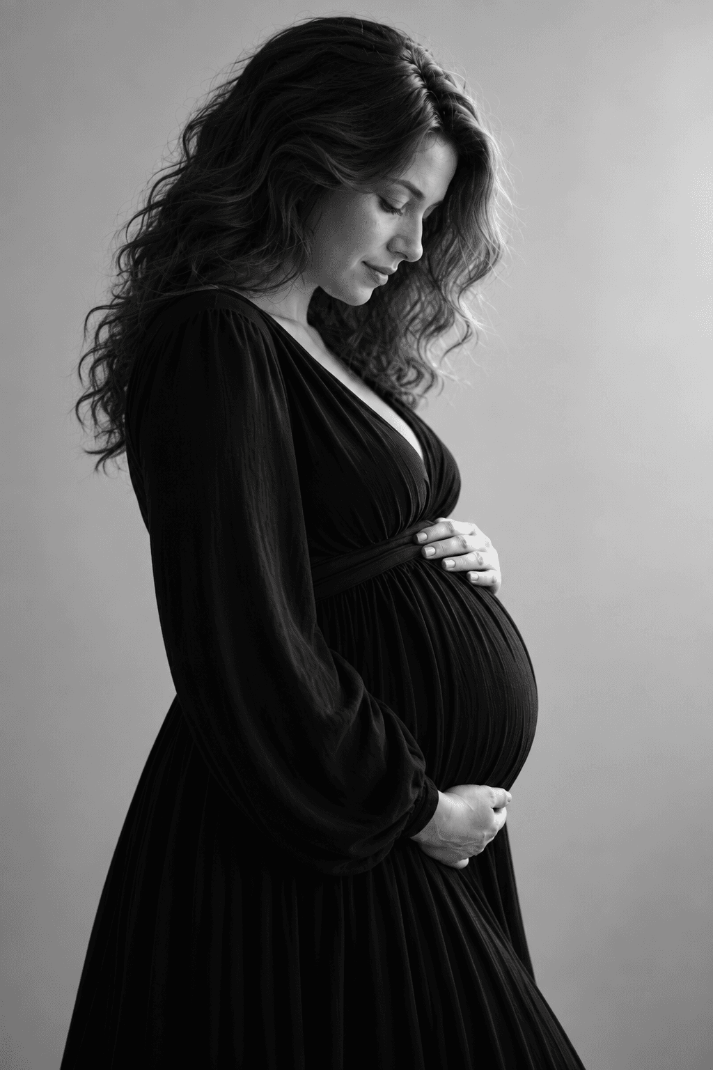 Dramatic side profile · Black & white